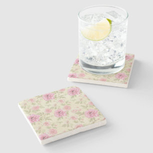 Posavasos De Piedra Flora rosa rosa rosa rosa vintage