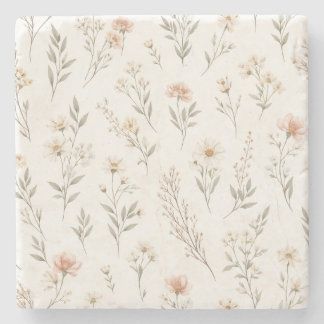 Posavasos De Piedra Floral