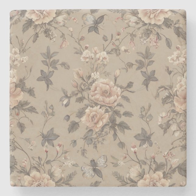 Posavasos De Piedra floral (Anverso)