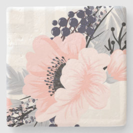 Posavasos De Piedra Floral