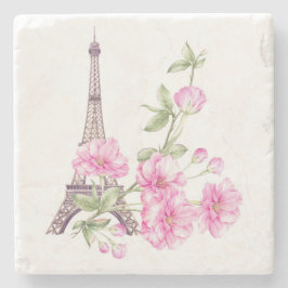 Posavasos De Piedra Floral de primavera en París