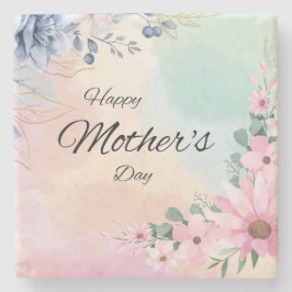 Posavasos De Piedra Floral del Día de la Madre Amigable con el Medio A