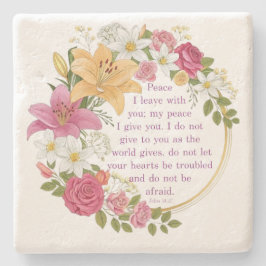Posavasos De Piedra Floral Juan 14:7