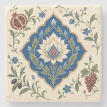 Floral Otomano de Iznik | Granada Botánica Azul