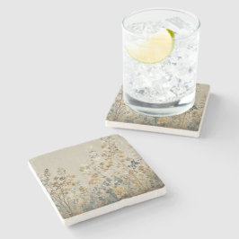 Posavasos De Piedra floral prado ámbar