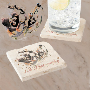 Posavasos De Piedra Floral retro Glam vintage Lily