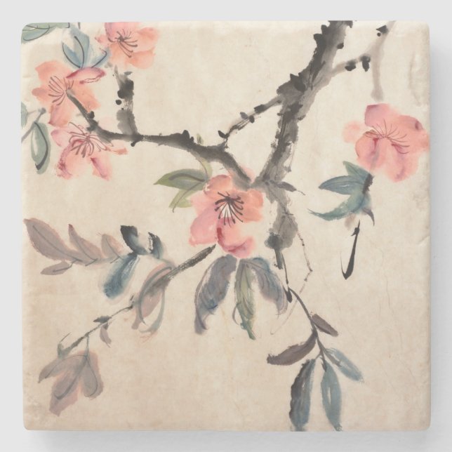 Posavasos De Piedra Flores (Anverso)