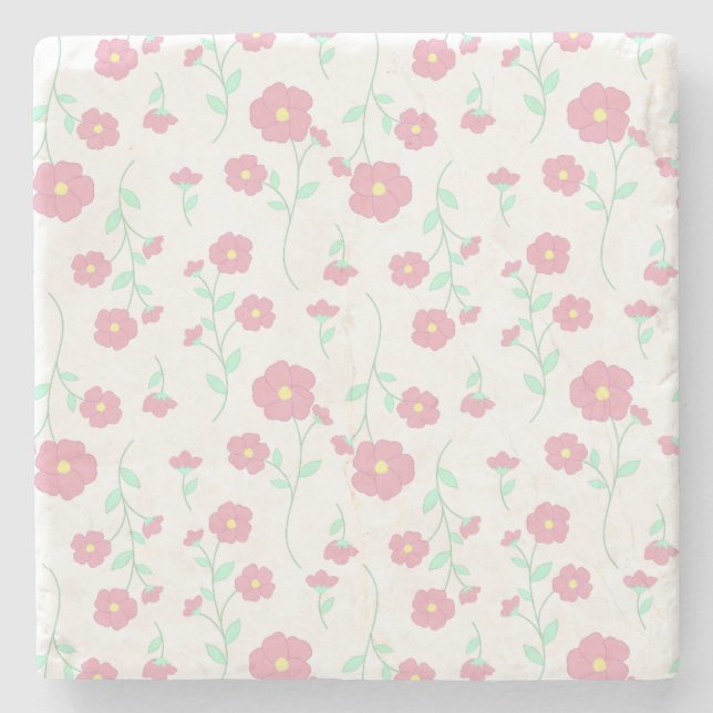 Posavasos De Piedra Flores (Anverso)