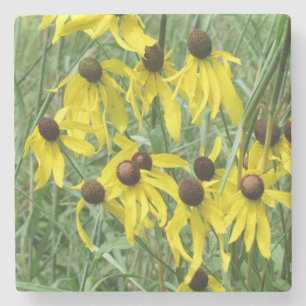Posavasos De Piedra Flores amarillas