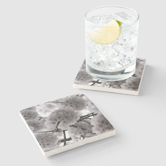Posavasos De Piedra Flores de cerezo (Lateral)