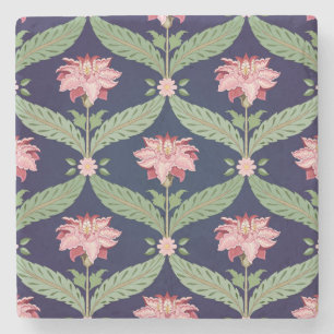 Posavasos De Piedra Flores de fantasía: motivos indios oscuros