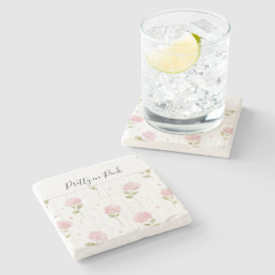 Posavasos De Piedra Flores de Hortensia Rosa Bonito