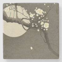 Flores del ciruelo en la noche de Ohara Koson