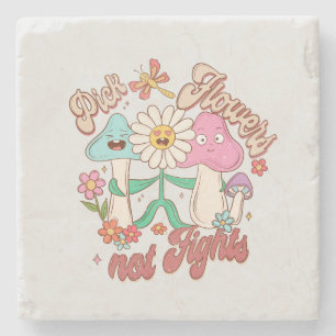 Posavasos De Piedra Flores escogidas, no peleas Musambre y floral