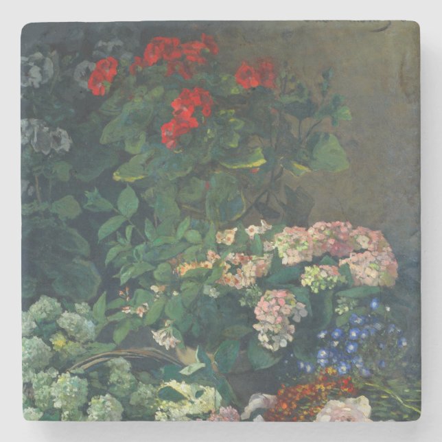 Posavasos De Piedra Flores Monet Spring (Anverso)