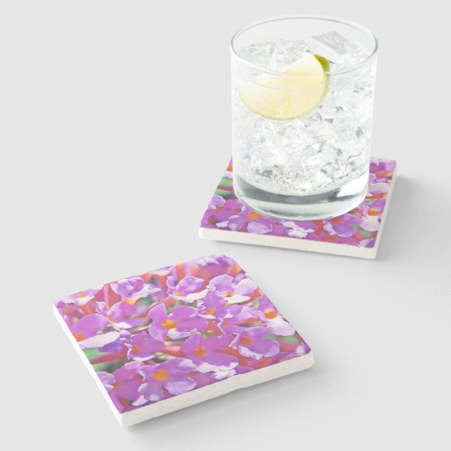 Posavasos De Piedra Flores morenas raras (Lateral)