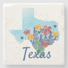 Posavasos De Piedra Flores silvestres de Texas Bluebonnet