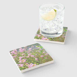 Posavasos De Piedra Flores silvestres, río, rosa, floral