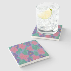 Posavasos De Piedra Flores tropicales de Hibiscus