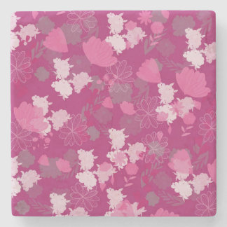 Posavasos De Piedra flower pink