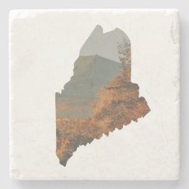 Posavasos De Piedra Foliage otoñal en Katahdin en Maine
