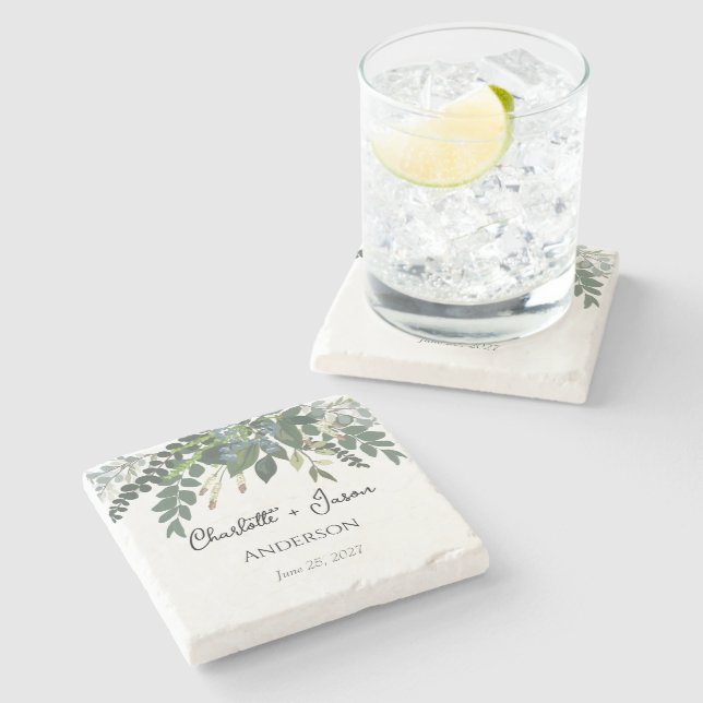 Posavasos De Piedra Follaje de jardín naturaleza verdor                (Lateral)