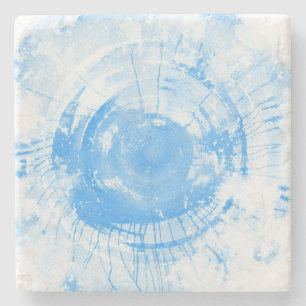 Posavasos De Piedra Fondo azul abstracto de la acuarela, textura. 2
