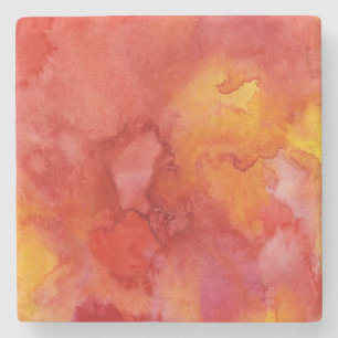 Posavasos De Piedra Fondo de la pintura de la acuarela
