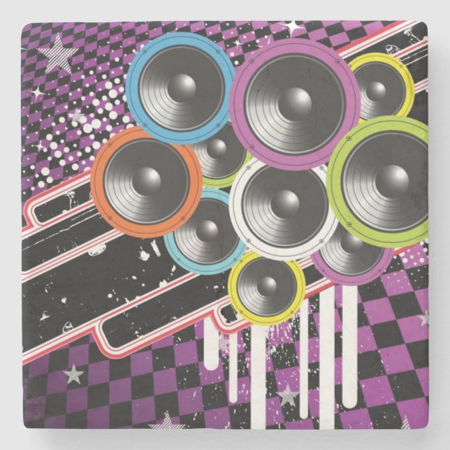 Posavasos De Piedra Fondo del Grunge (Anverso)