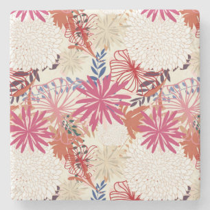 Posavasos De Piedra Fondo floral 3