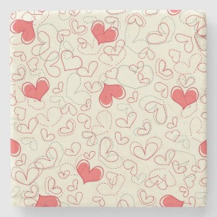 Posavasos De Piedra Fondo lindo de los corazones