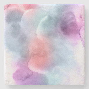 Posavasos De Piedra Fondo pintado a mano 10 de la acuarela abstracta