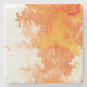 Posavasos De Piedra Fondo pintado a mano abstracto de la acuarela. 2
