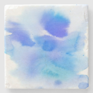 Posavasos De Piedra Fondo pintado a mano de la acuarela abstracta