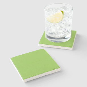 Posavasos De Piedra Fondo Plano Verde Lima - Textura Escolar