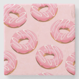 Posavasos De Piedra Fondo transparente de donuts acristalados