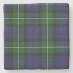 Posavasos De Piedra Forbes Clan Tartan Plaid Stone Coaster