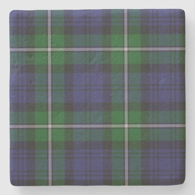 Posavasos De Piedra Forbes Clan Tartan Plaid Stone Coaster (Anverso)
