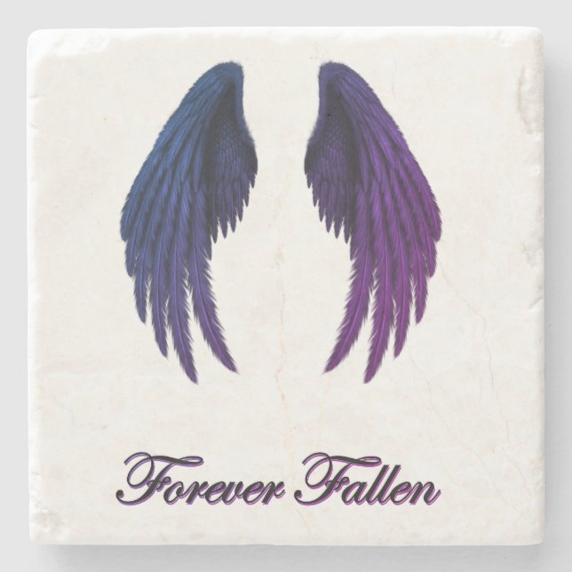 Posavasos De Piedra Forever Fallen Wings Coaster Design (Anverso)