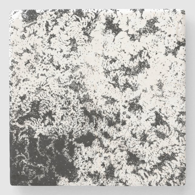 Posavasos De Piedra Formación de "nubes" sucias en blanco y negro (Anverso)