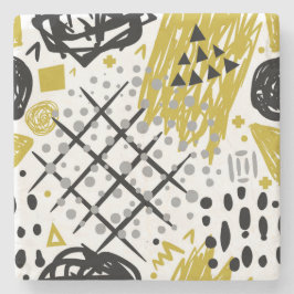 Posavasos De Piedra Formas de arte abstracto coloridas y modernas