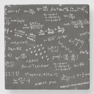 Posavasos De Piedra Fórmulas Y Números De Matemáticas
