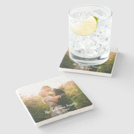 Posavasos De Piedra Foto de boda personalizada