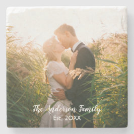 Posavasos De Piedra Foto de boda personalizada