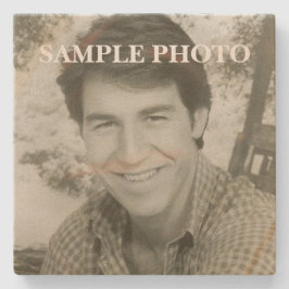 Posavasos De Piedra Foto de familia personalizada tono sepia herencia 