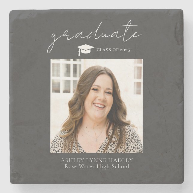 Posavasos De Piedra Foto de graduados de 2023 (Anverso)
