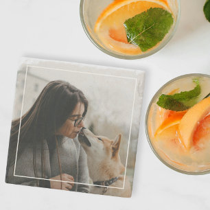 Posavasos De Piedra Foto de mascota personalizada imagen de perro pers