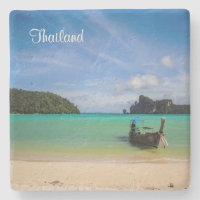 Foto de playa de viajes de Tailandia con barco pes