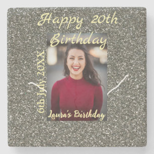 Posavasos De Piedra Foto de Silverglitter 20 cumpleaños fecha de añadi