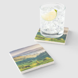 Posavasos De Piedra Foto escénica de la naturaleza de colinas ondulada